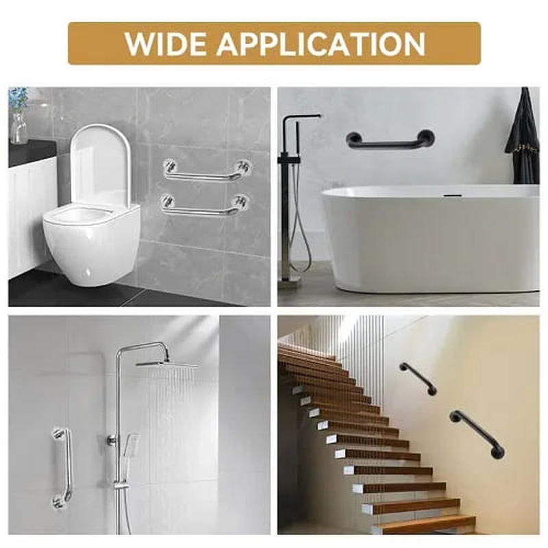 Thanh tay vịn phòng tắm màu đen Miken MK-G9022B.40 dài 40cm