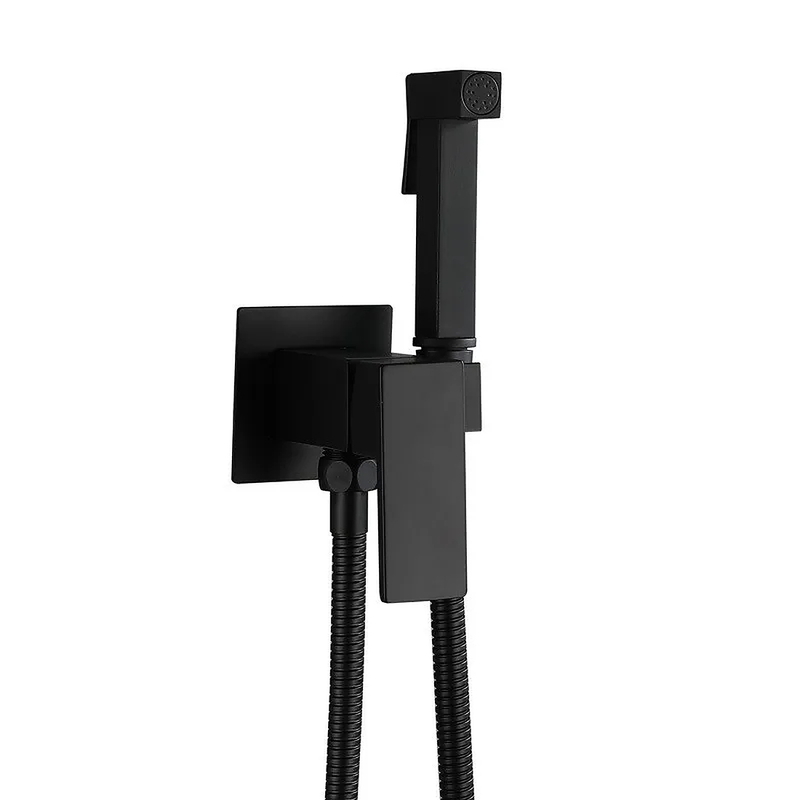 Vòi xịt vệ sinh nóng lạnh màu đen Miken F-7502B