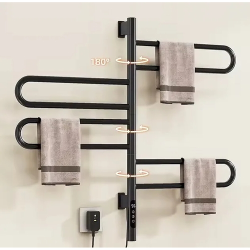 Giàn sấy khăn màu đen thông mình kết nối Wifi Miken G65B-Wifi