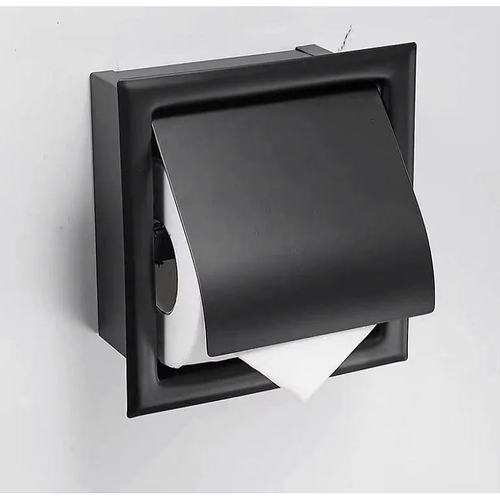 Hộp đựng giấy âm tường màu đen Miken MK-6610-B