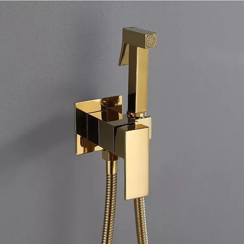 Vòi xịt vệ sinh nóng lạnh màu vàng hồng Miken F-7502G