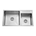 Chậu rửa bát 2 hố lệch Handmade inox304 Miken MKRB-8545L