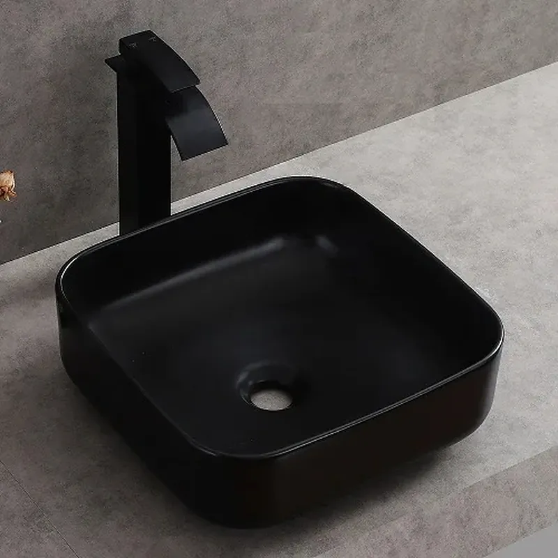 Chậu rửa lavabo đặt bàn Màu đen Miken MKC-4018
