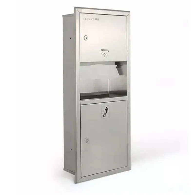 Hộp giấy kèm thùng rác âm tường Inox 304 Miken MKG-728E