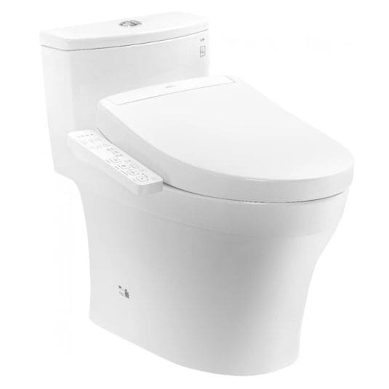 Bồn cầu 1 Khối TOTO MS885CDW24#XW nắp rửa Washlet TCF33461GAA S2 Giấu Dây