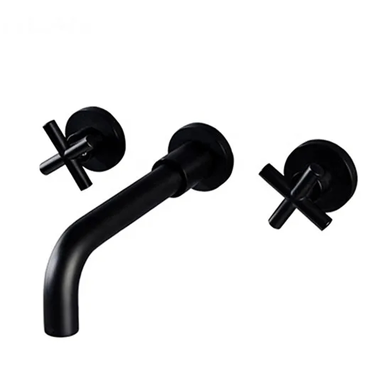 Vòi Chậu Lavabo Âm Tường Màu Đen Miken MKV-013