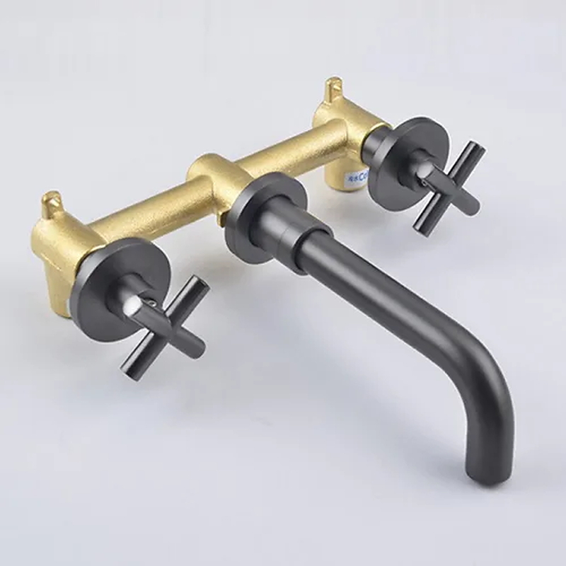 Vòi Chậu Lavabo Âm Tường Màu Ghi Xám Miken MKV-600002GR
