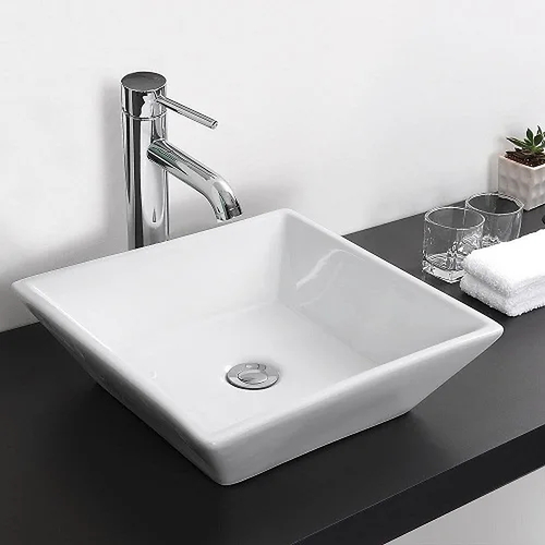 Chậu rửa lavabo đặt bàn màu trắng Miken MKC-2069