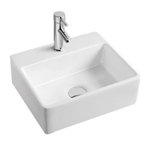 Chậu rửa lavabo đặt bàn màu trắng Miken MKC-2073W