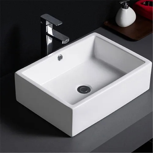 Chậu rửa lavabo đặt bàn màu trắng Miken MKC-2079