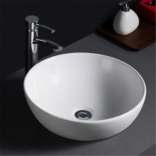 Chậu rửa lavabo đặt bàn màu trắng Miken MKC-2185