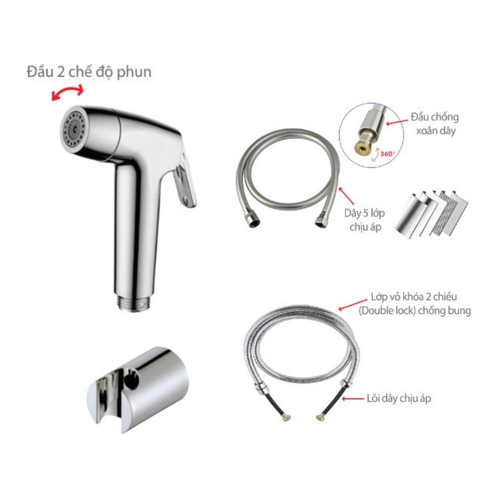 Bộ vòi xịt vệ sinh Techbath T2202.06