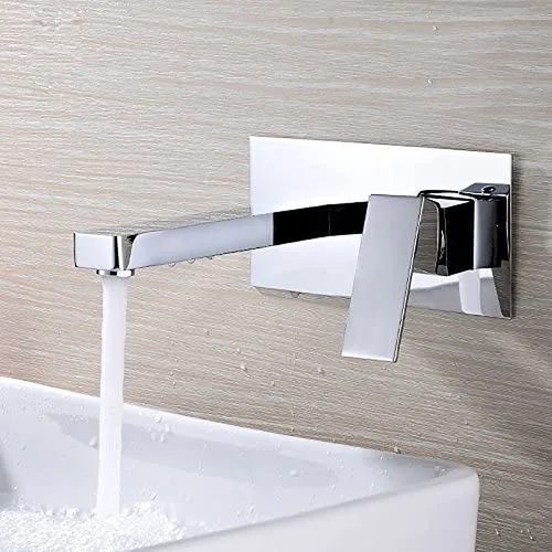 Vòi Chậu Lavabo Âm Tường Màu Chrome Miken MKV-600005