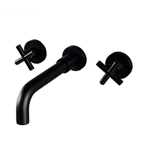 Vòi Chậu Lavabo Âm Tường Màu Đen Miken MKV-013