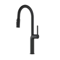 Vòi chậu rửa bát nóng lạnh dây rút màu đen Miken MK-1015B