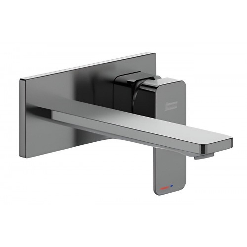 Vòi chậu nóng lạnh gắn tường màu xám xước American Standard WF-1304BHG