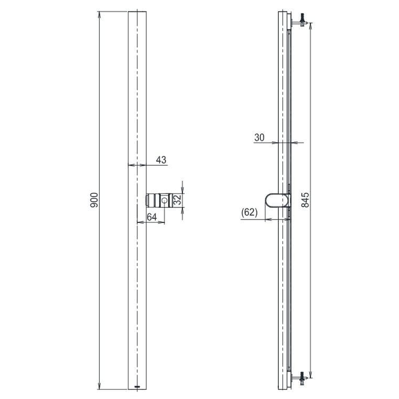 Thanh Trượt Sen Tắm TOTO TBW160V0A 900mm Dòng G