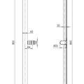 Thanh Trượt Sen Tắm TOTO TBW160V0A 900mm Dòng G