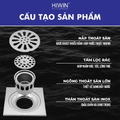 Ga thoát inox thoát nước nhanh Hiwin FD-4115 
