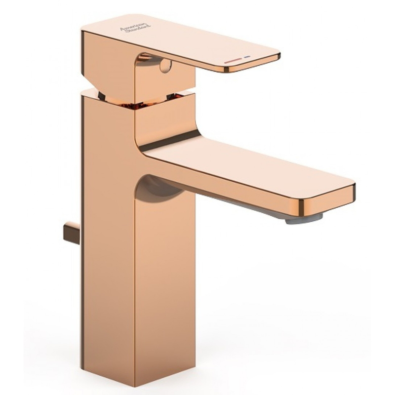 Vòi chậu 1 lỗ nóng lạnh màu vàng hồng American Standard WF-1301WS