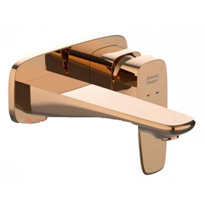 Vòi chậu nóng lạnh gắn tường màu vàng hồng American Standard WF-1704WS
