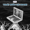 Thoát sàn ngang 75x100mm Hiwin FD-04B