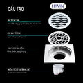 Ga thoát inox thoát nước nhanh ngăn mùi Hiwin FD-1118