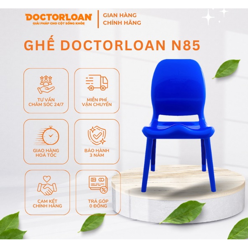 Ghế điều trị cột sống DOCTORLOAN N85-TXD chân thấp xanh dương