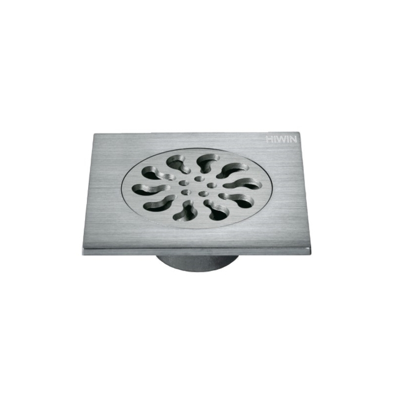 Phễu thoát sàn inox đúc nguyên khối dày dặn, chắc chắn Hiwin FD-012
