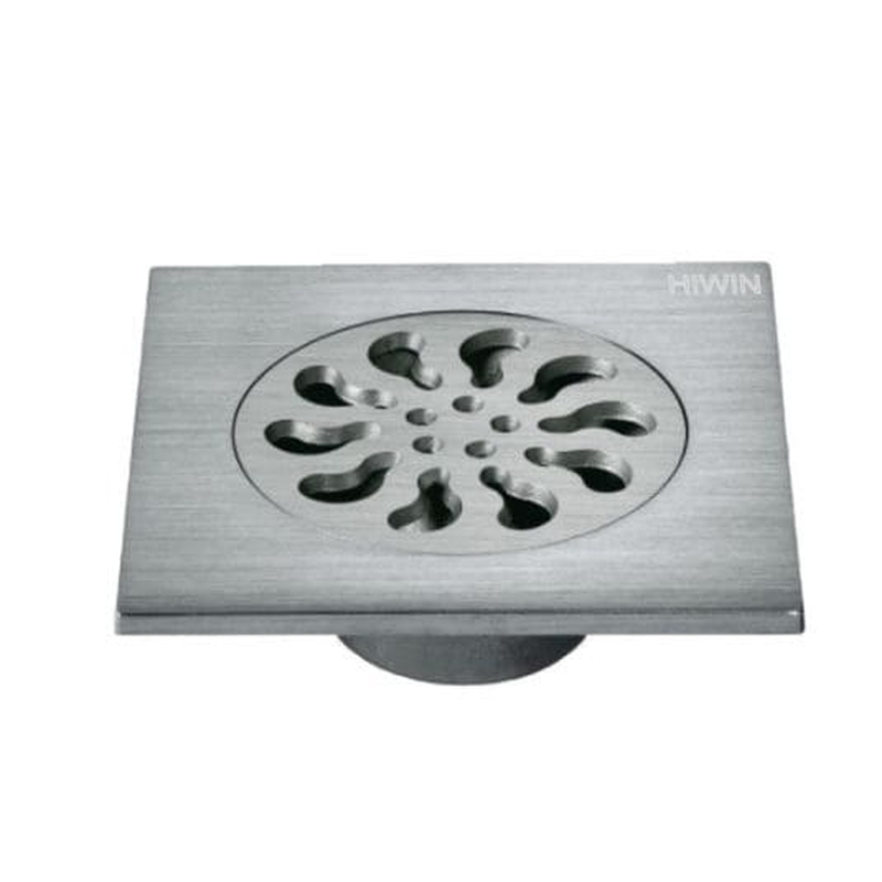 Phễu thoát sàn inox đúc nguyên khối dày dặn, chắc chắn Hiwin FD-012