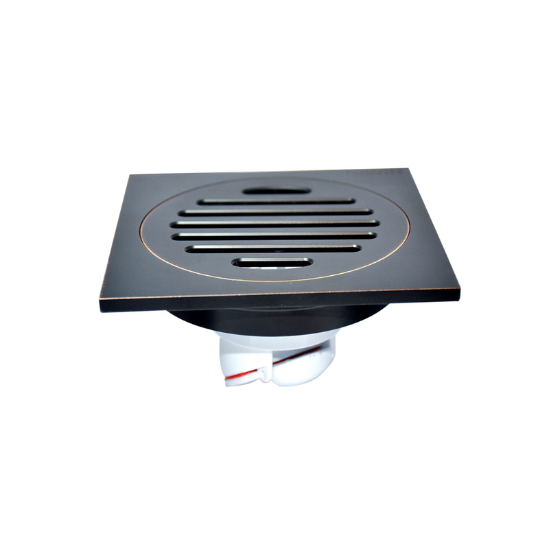 Ga thoát sàn ngăn mùi thoát nhanh phi 100x100 màu đen HIWIN FD-1101D
