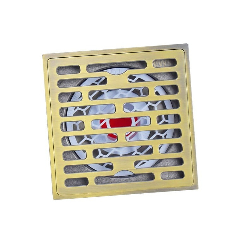 Phễu ga thoát sàn ngăn mùi hôi màu đồng cổ HIWIN FD-1408