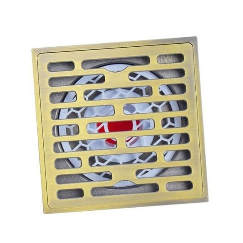 Phễu ga thoát sàn ngăn mùi hôi màu đồng cổ HIWIN FD-1408
