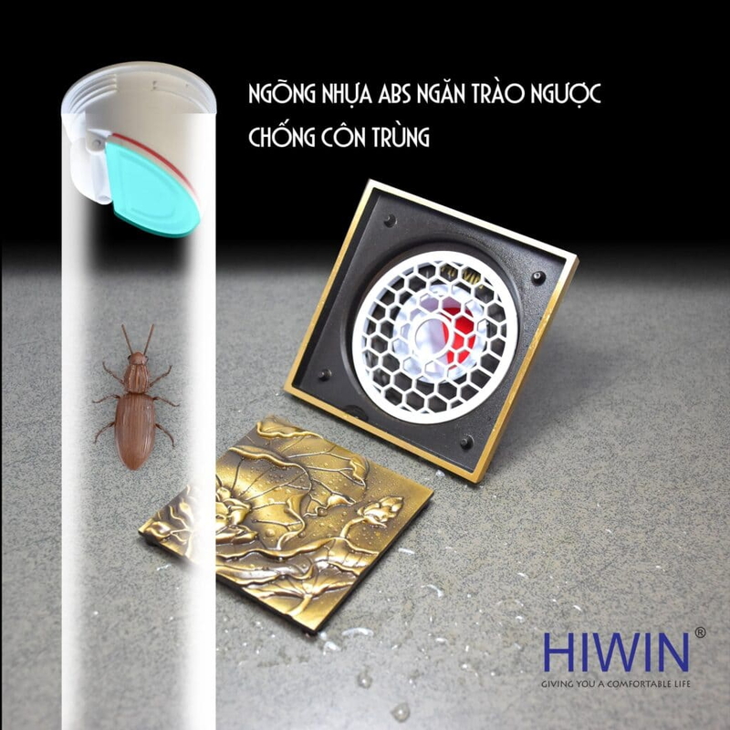 Ga thoát sàn đồng hoa văn Hiwin FD-1556