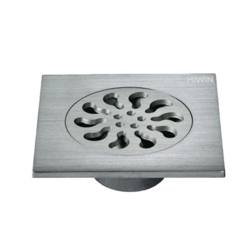 Phễu thoát sàn inox đúc nguyên khối dày dặn, chắc chắn Hiwin FD-012