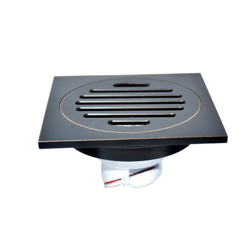 Ga thoát sàn ngăn mùi thoát nhanh phi 100x100 màu đen HIWIN FD-1101D