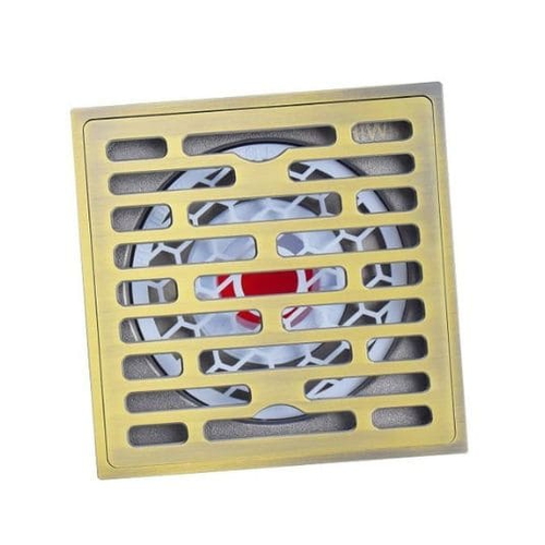 Phễu ga thoát sàn ngăn mùi hôi màu đồng cổ HIWIN FD-1408