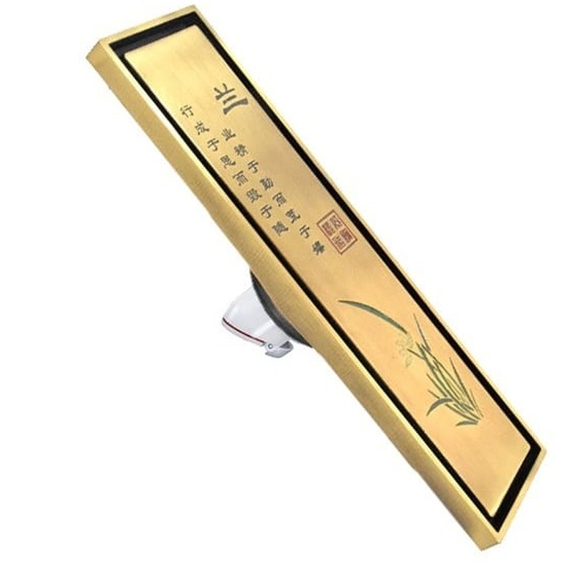 Ga thoát sàn dài phong cách giả cổ hoa lan Hiwin FD-4832 