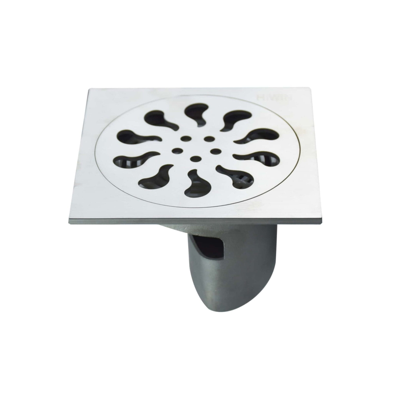 Phễu thu sàn đúc nguyên khối chất liệu inox 304 siêu bền Hiwin FD-026 