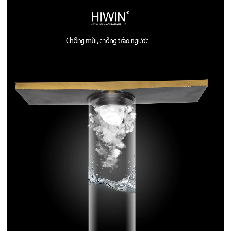 Thoát sàn dài đồng giả cổ hoạt tiết hoa đào Hiwin FD-4833