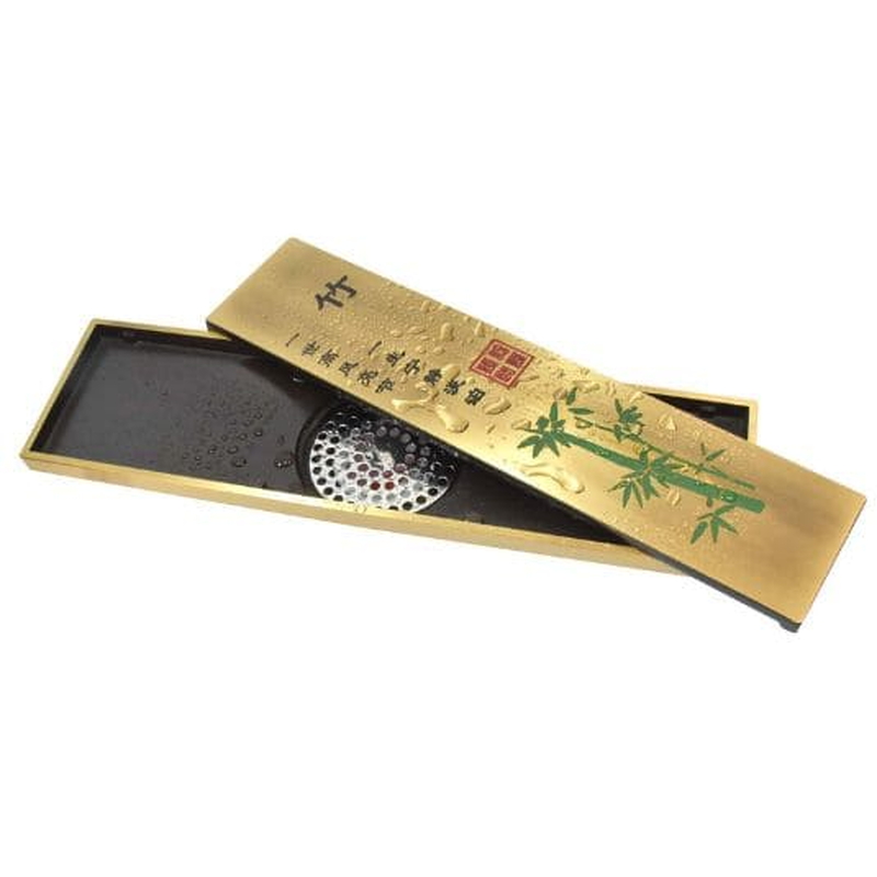 Thoát sàn dài đồng giả cổ hoạt tiết hoa đào Hiwin FD-4833