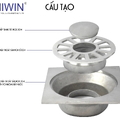 Ga thoát sàn máy giặt thoát nước chống mùi Hiwin FD-008