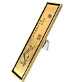 Thoát sàn dài đồng giả cổ hoạt tiết hoa đào Hiwin FD-4831