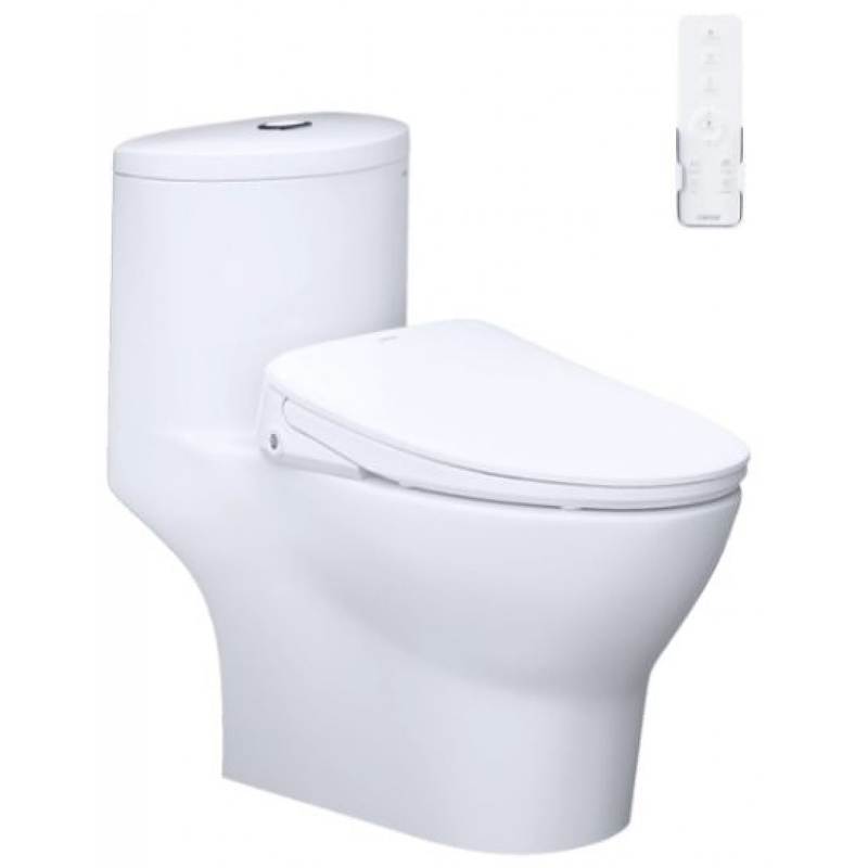 Bồn cầu 1 khối nắp điện tử Caesar C1375F+TAF710H 
