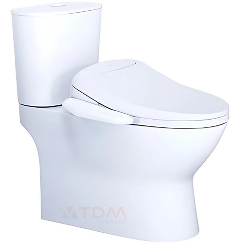 Bồn cầu 2 khối nắp điện tử Caesar CD1320+TAF512H