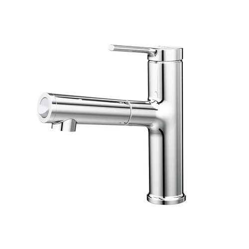 Vòi Lavabo Nóng Lạnh 1 Chân Dây  Rút Caesar B196C