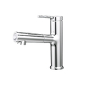 Vòi Lavabo Nóng Lạnh 1 Chân Dây  Rút Caesar B196C