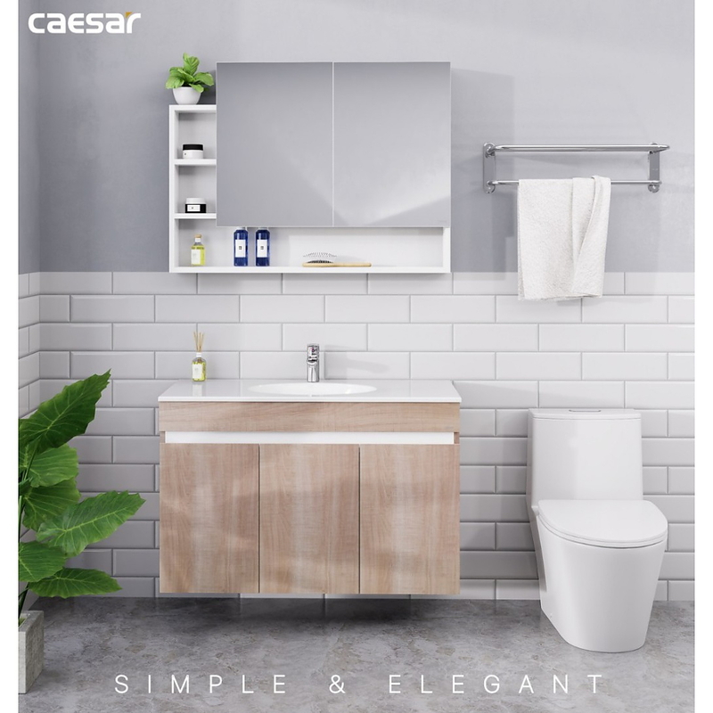 Tủ Treo Phòng Tắm Kèm chậu Caesar LF5028+EH15028AW7V