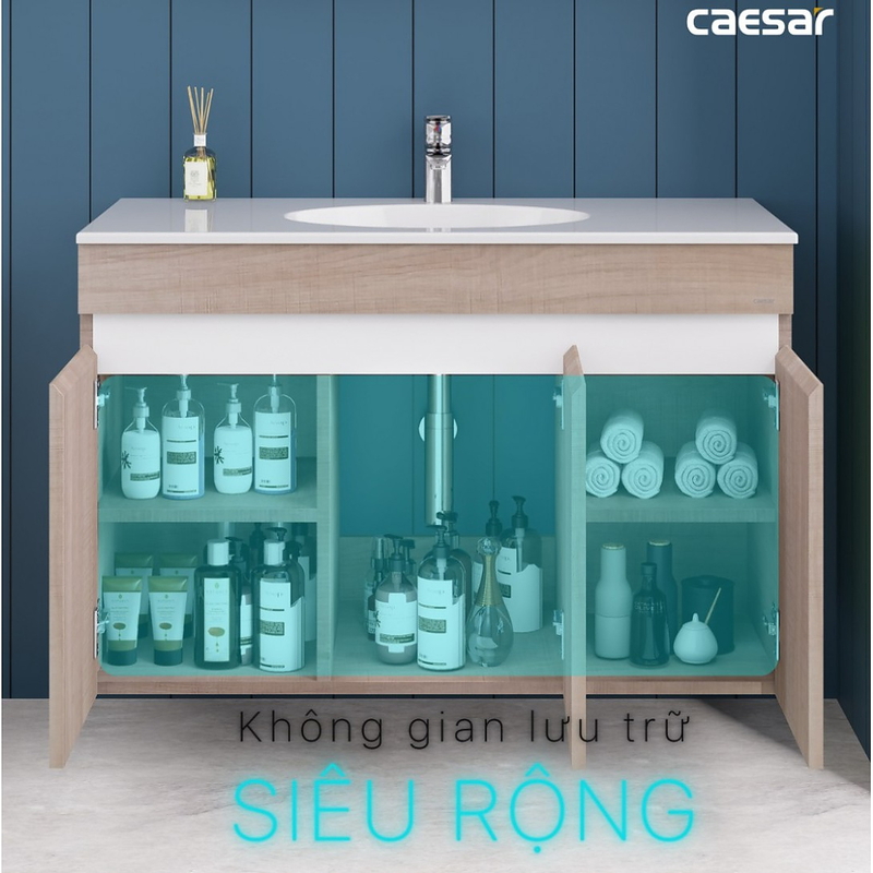 Tủ Treo Phòng Tắm Kèm chậu Caesar LF5028+EH15028AW7V