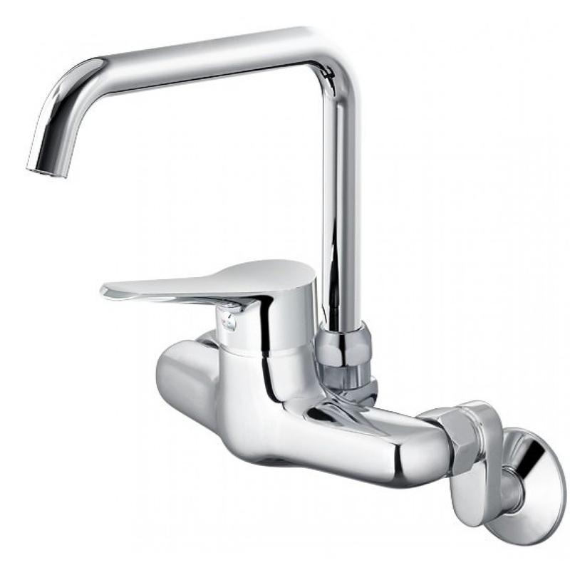 Vòi Rửa Bát Nóng Lạnh Cần Cứng Gắn Tường Caesar K527C